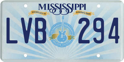 MS license plate LVB294