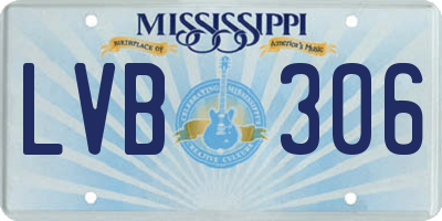 MS license plate LVB306