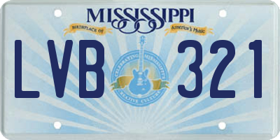 MS license plate LVB321