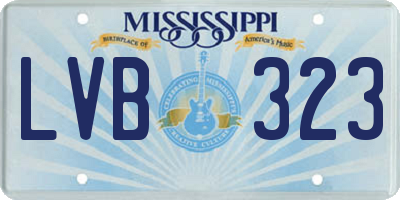 MS license plate LVB323