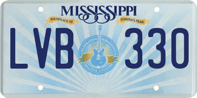 MS license plate LVB330
