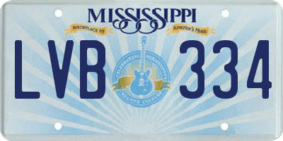 MS license plate LVB334