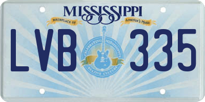 MS license plate LVB335