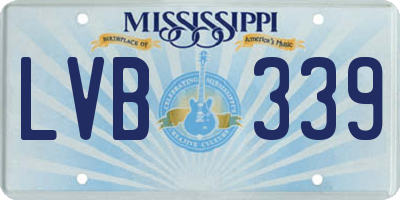 MS license plate LVB339