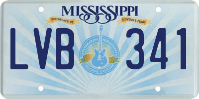 MS license plate LVB341