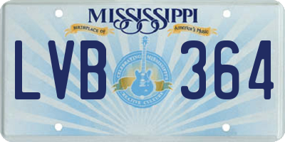 MS license plate LVB364
