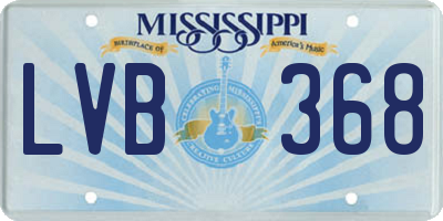 MS license plate LVB368