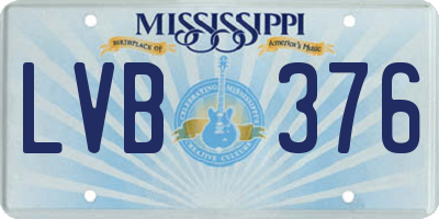 MS license plate LVB376