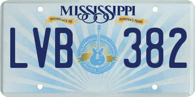 MS license plate LVB382