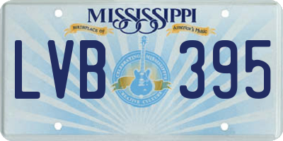 MS license plate LVB395