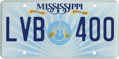 MS license plate LVB400