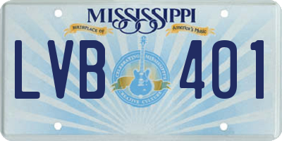 MS license plate LVB401
