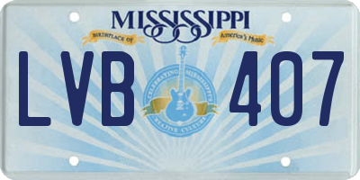 MS license plate LVB407