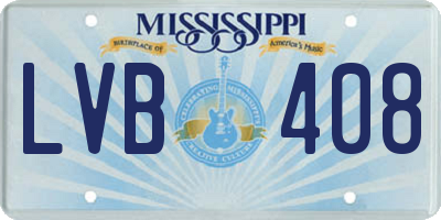 MS license plate LVB408