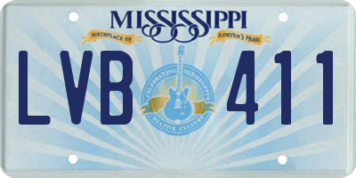 MS license plate LVB411