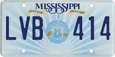 MS license plate LVB414