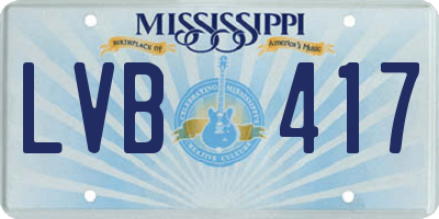 MS license plate LVB417