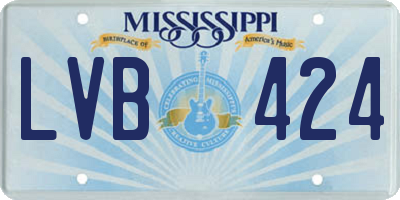 MS license plate LVB424
