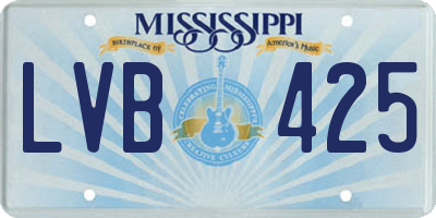 MS license plate LVB425