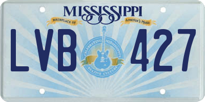 MS license plate LVB427