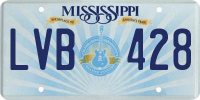 MS license plate LVB428