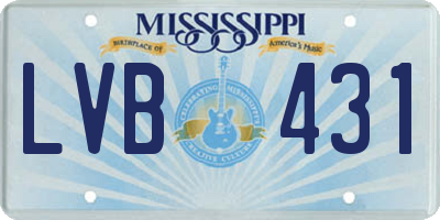 MS license plate LVB431