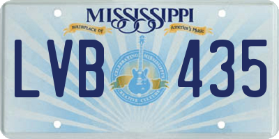 MS license plate LVB435
