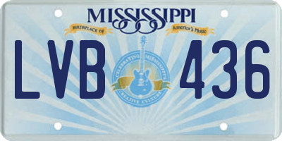 MS license plate LVB436