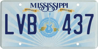 MS license plate LVB437