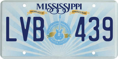 MS license plate LVB439