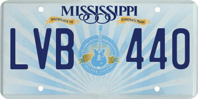 MS license plate LVB440