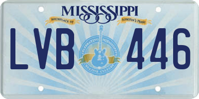 MS license plate LVB446