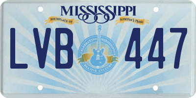 MS license plate LVB447
