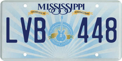 MS license plate LVB448