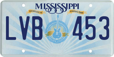 MS license plate LVB453