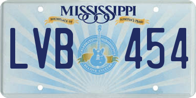 MS license plate LVB454