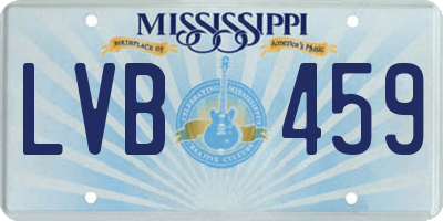 MS license plate LVB459