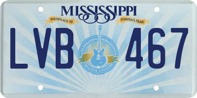 MS license plate LVB467