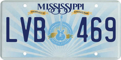 MS license plate LVB469