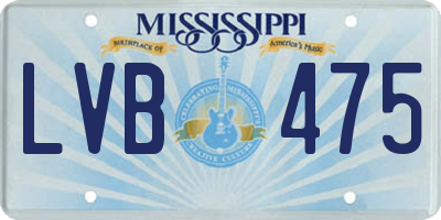 MS license plate LVB475