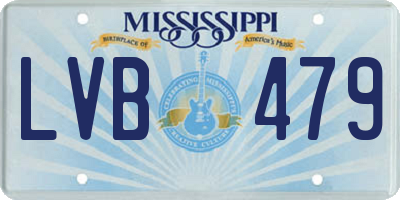 MS license plate LVB479