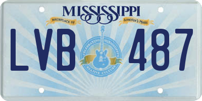 MS license plate LVB487