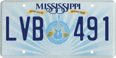 MS license plate LVB491
