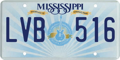 MS license plate LVB516