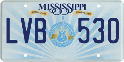 MS license plate LVB530