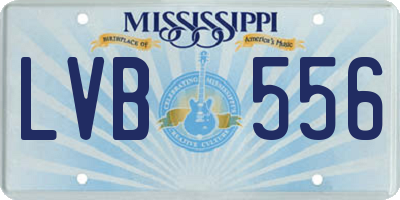 MS license plate LVB556