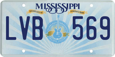 MS license plate LVB569
