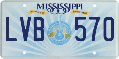 MS license plate LVB570