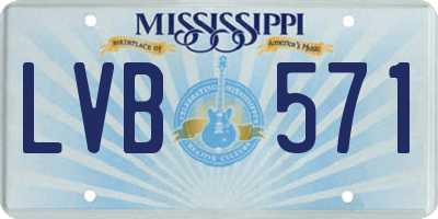 MS license plate LVB571
