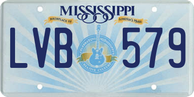 MS license plate LVB579